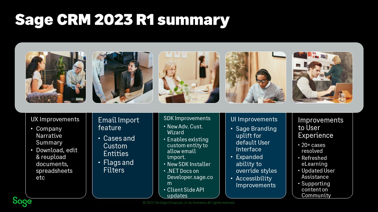 Sage CRM 2023 R1 Summary