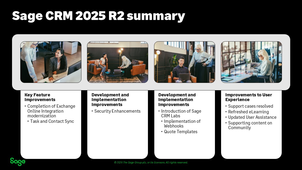 Sage CRM 2025 R2 Summary